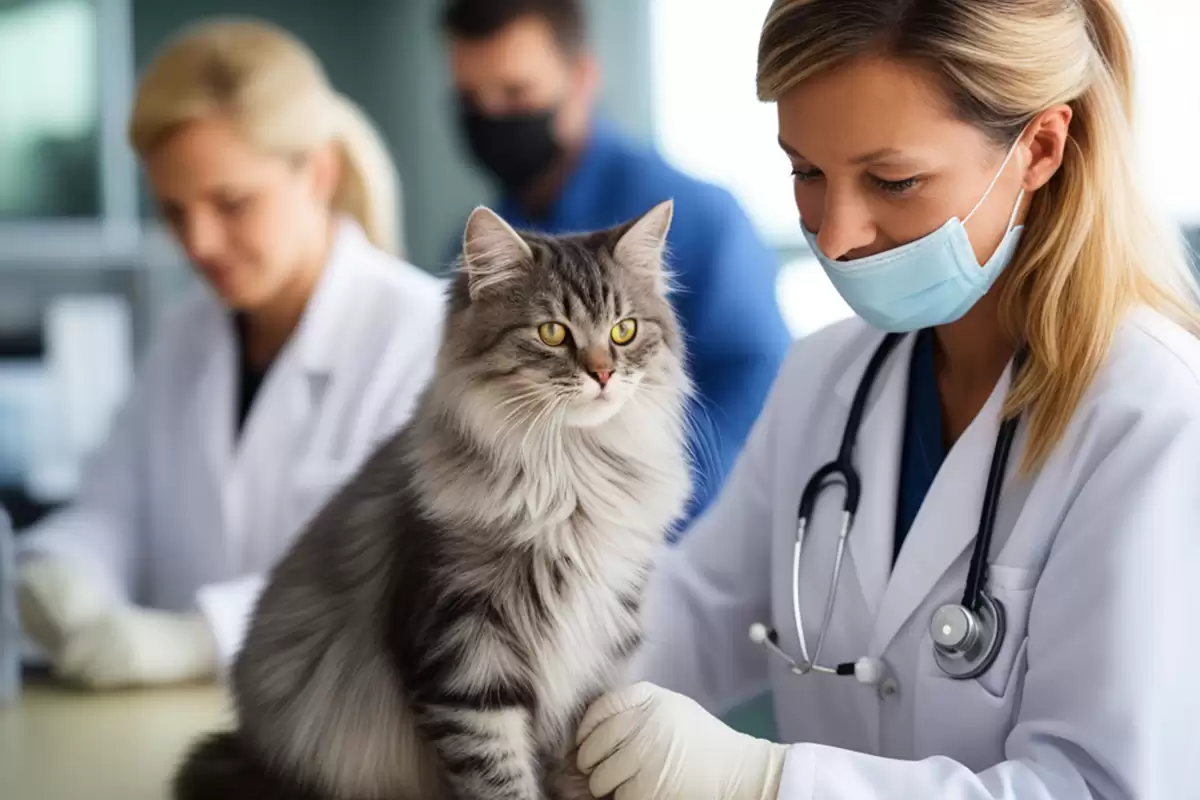 Bác sĩ thú y cũng sẽ tiêm phòng và tẩy giun cho mèo
